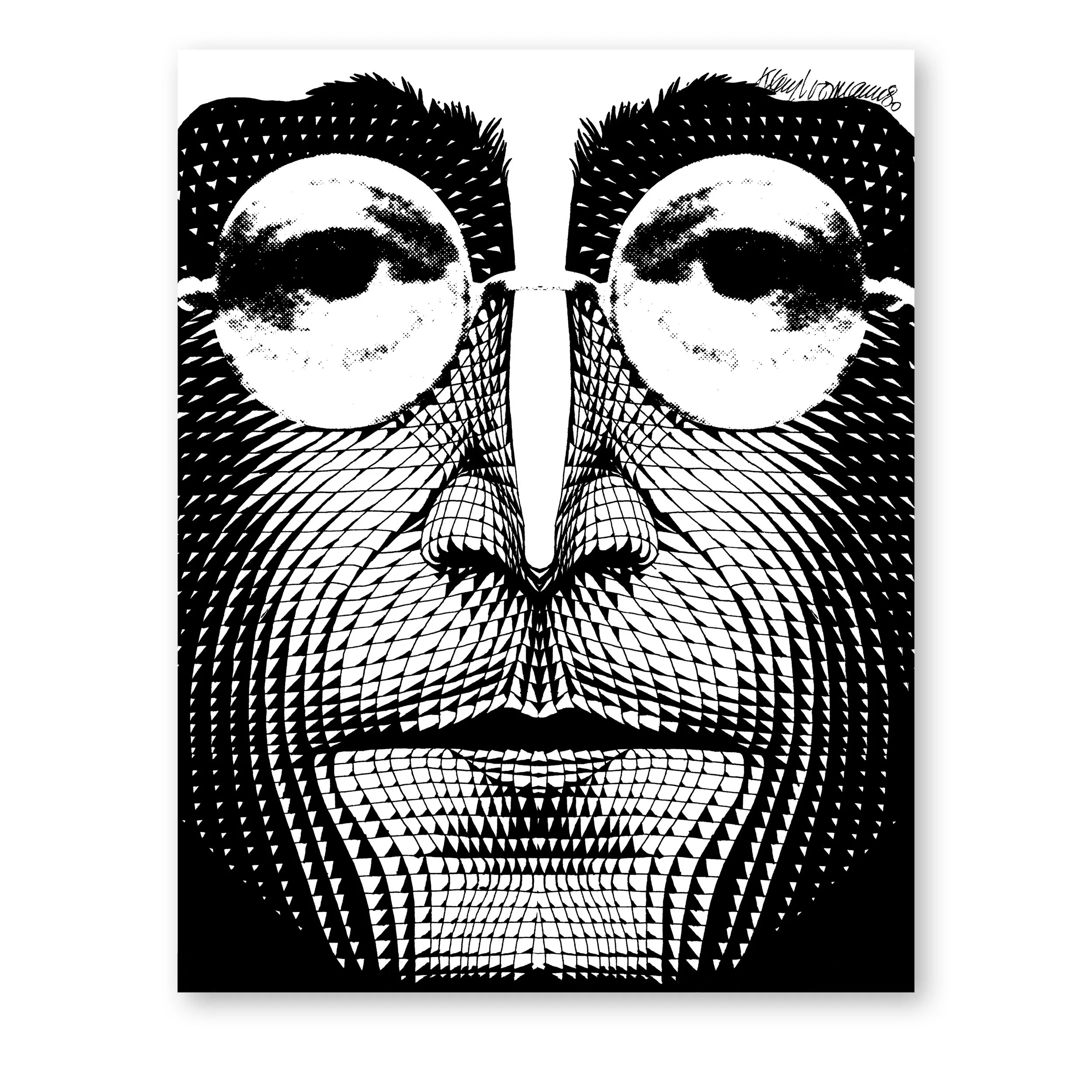 John Lennon Silkscreen by Klaus Voormann — The Waverly Press